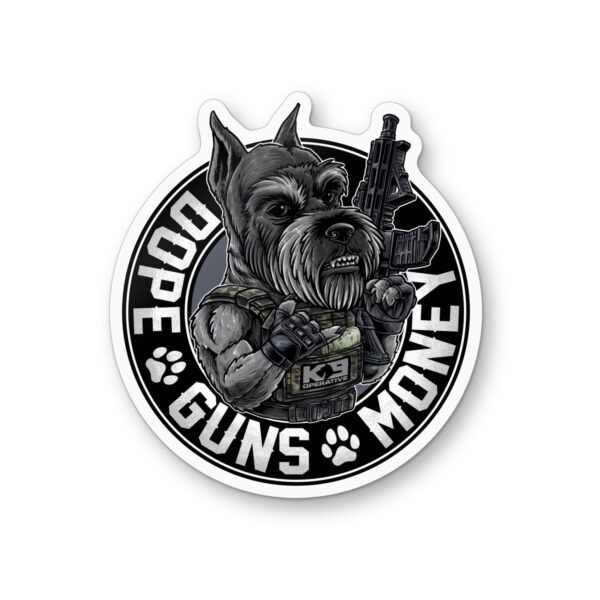 Dope Guns Money Sticker