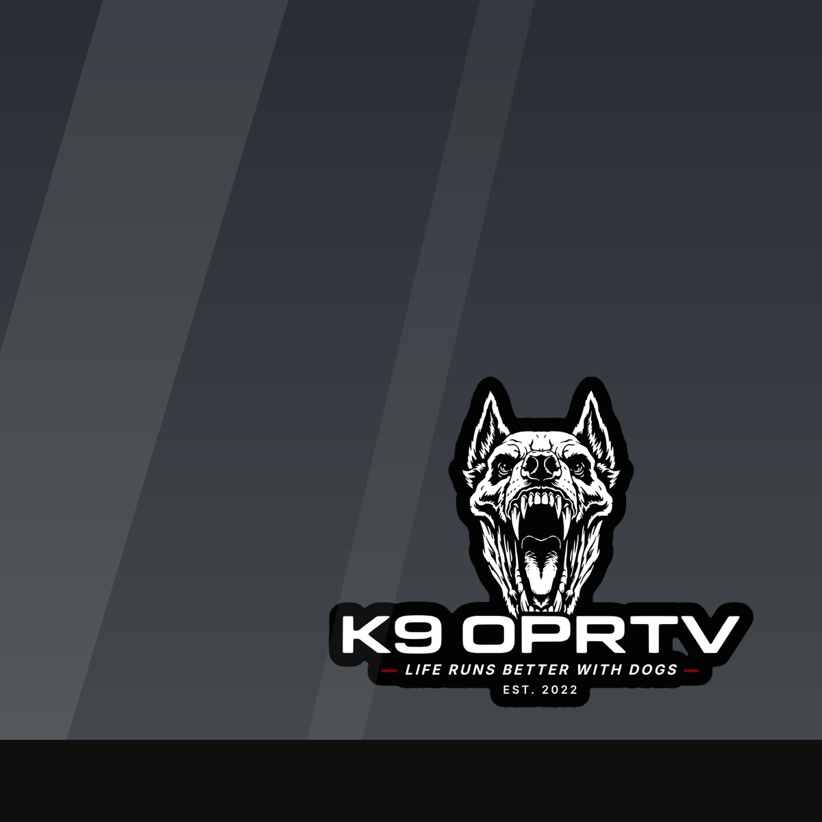 K9OPRTV Primal Sticker on a truck window