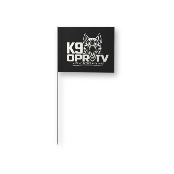 K9OPRTV Tracking Flags – Black, 10 Pack